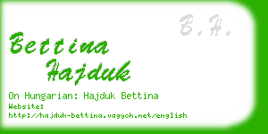 bettina hajduk business card